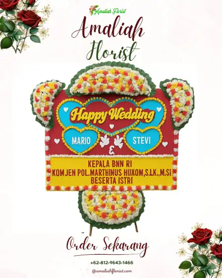 Papan Bunga Pernikahan Pabedilan Kaler